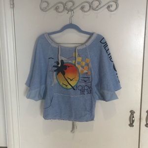 Billabong beach bum tie-back sweatshirt